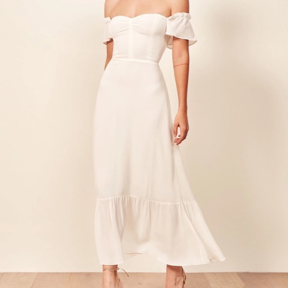 Reformation Butterfly Dress Ivory
